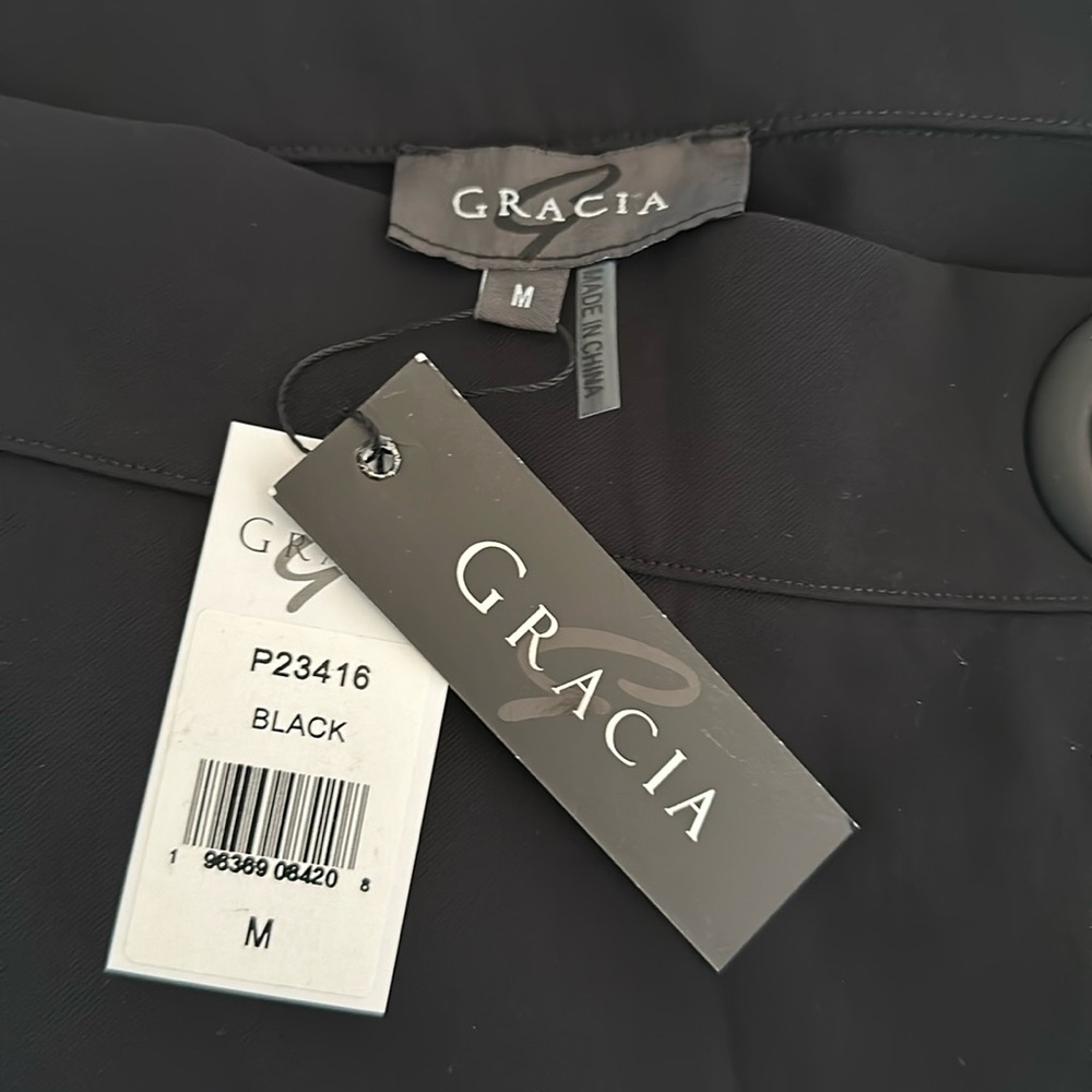 NWT Gracia black wide leg wrap pants. Size medium - Picture 4 of 4